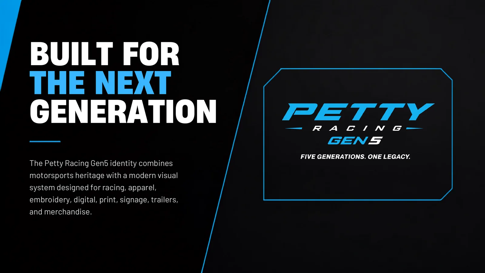 Petty Racing Gen5 brand identity system